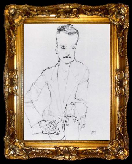framed  Egon Schiele Portrait of eduard kosmack, ta009-2